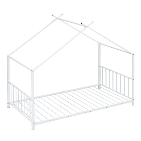 Metal House Platform Bed With Modern Design And Durable Frame