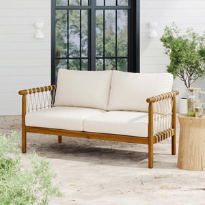 Teak Finish Acacia Wood Patio Seating