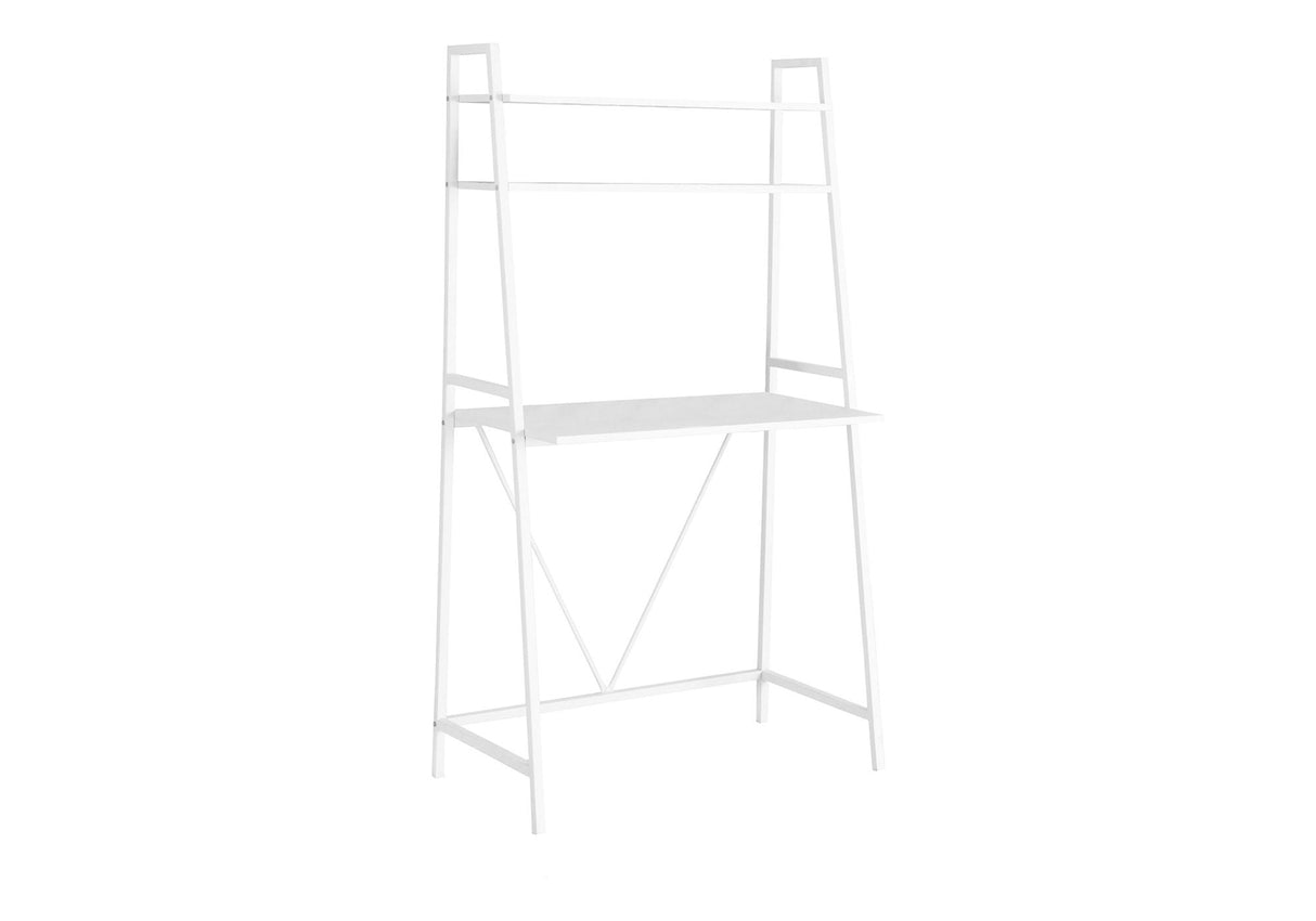 Computer Desk For Home Office, Laptop, Leaning, Storage Shelves, Contemporary & Modern - White - Best Buy Furniture