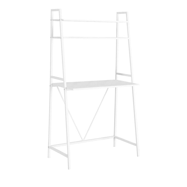 Computer Desk For Home Office, Laptop, Leaning, Storage Shelves, Contemporary & Modern - White - Best Buy Furniture