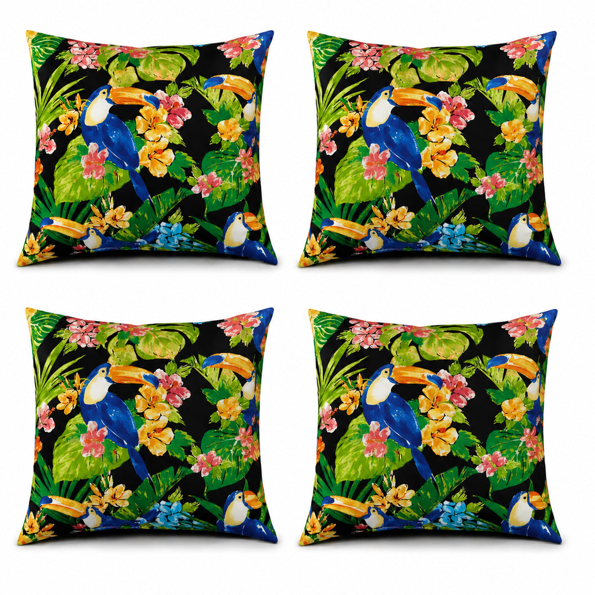 6 Pack Outdoor Pillow Covers - Water-Repellent Decorative Cushion Covers