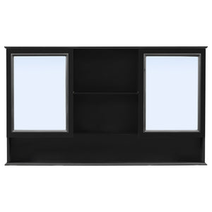 Wall Mounted Bathroom Medicine Cabinet With Double Mirrored Doors
