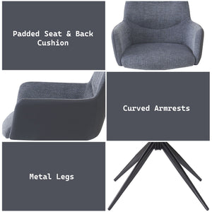Hester - Arm Chair (Set of 2) - Gray
