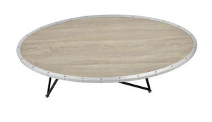Allis Weathered Oval Coffee Table