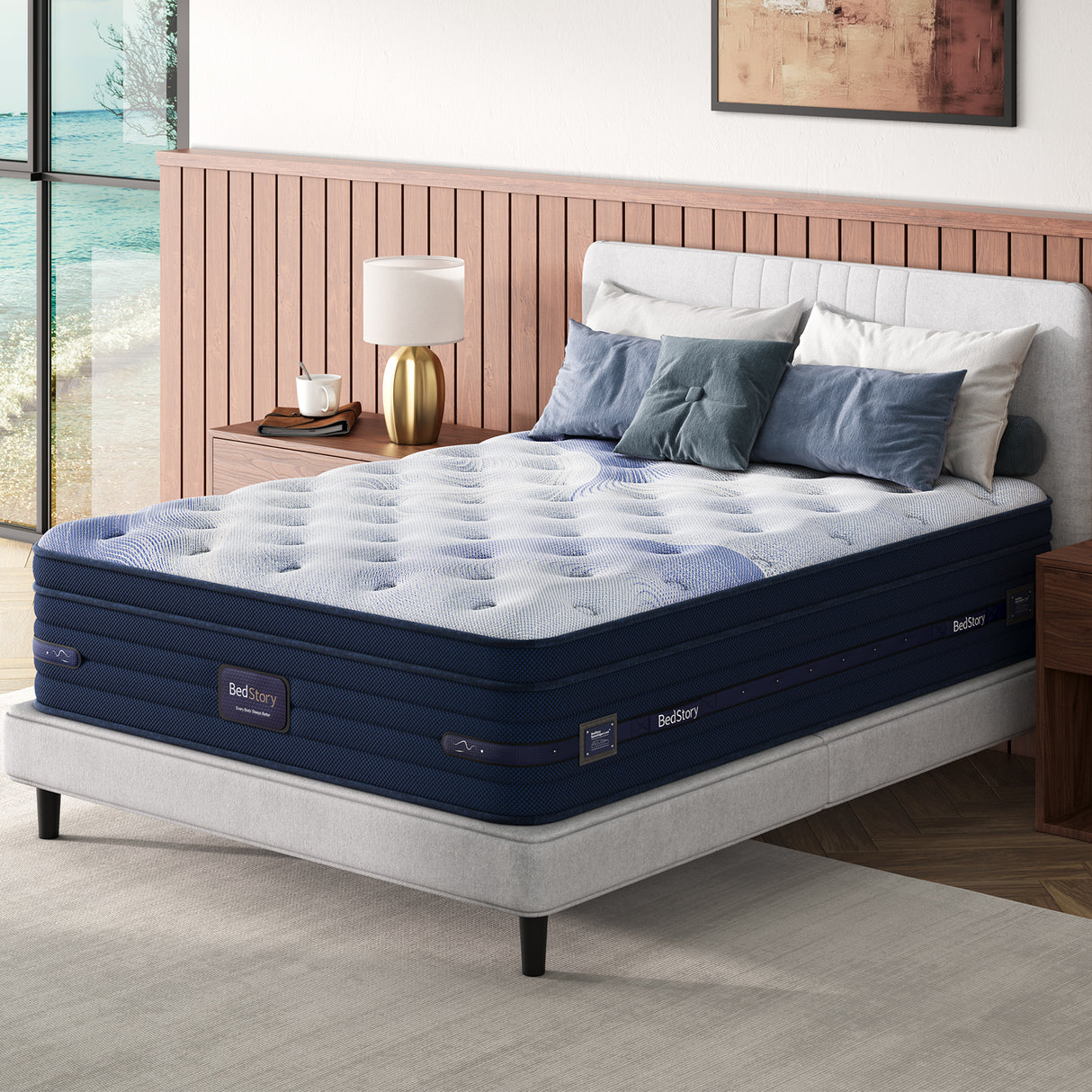 Bedstory Spine Align Pro 14" Twin Firm Pressure Relieving Cooling Hybrid Mattress