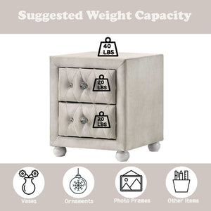 Reggie - Nightstand - Beige