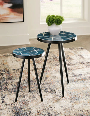 Clairbelle - Accent Table (Set of 2) - Teal - Best Buy Furniture