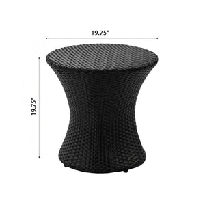 KONO Hourglass Rattan Table with No Glass Top