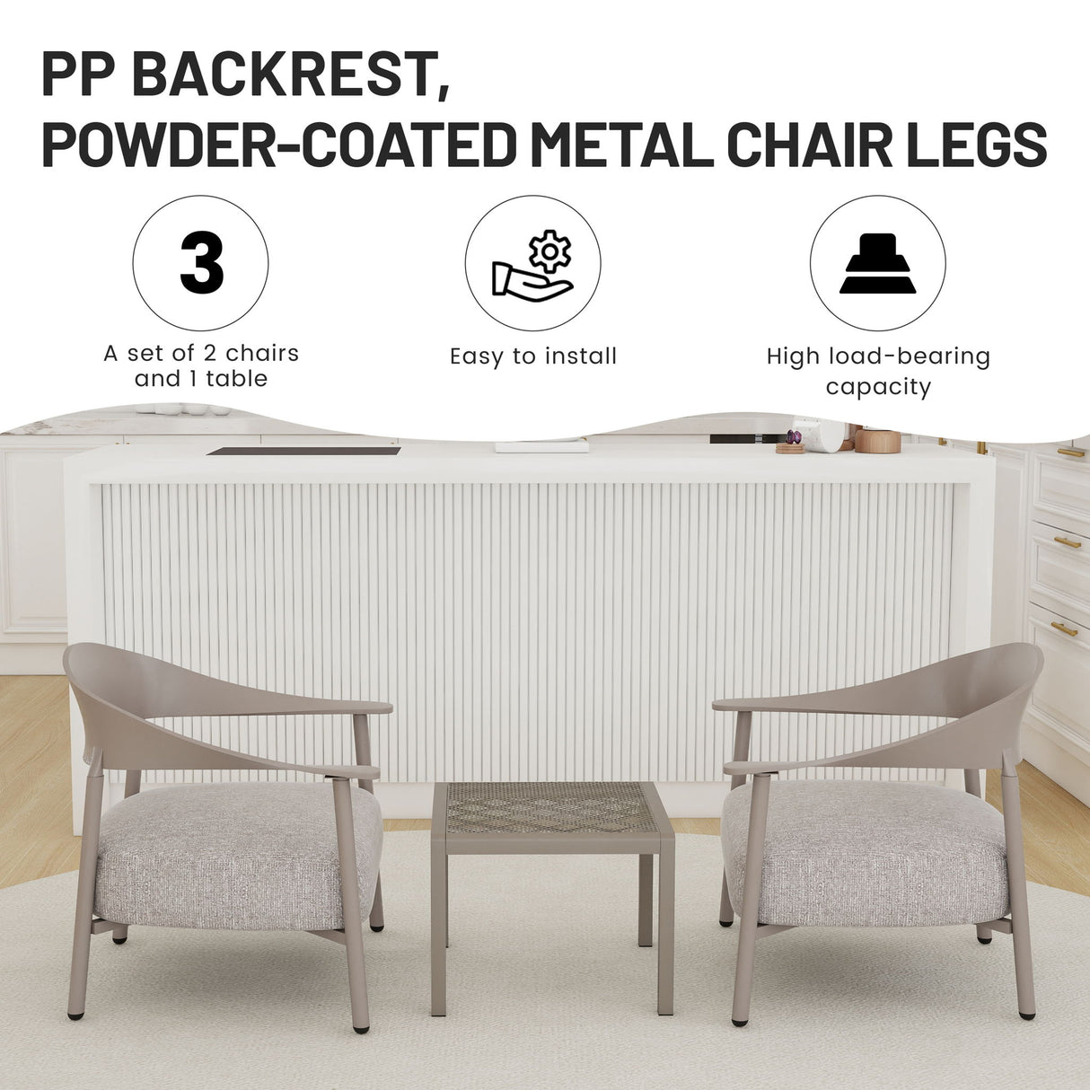 Furniture Set With Seat Cushions, Sturdy And Durable