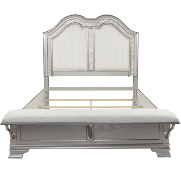 3 Piece Bedroom Set With Elegant Bed, 2 Nightstands