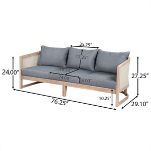Catania Acacia 3 Seater Sofa