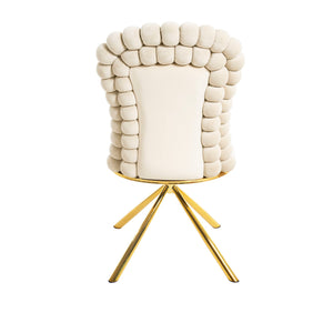 Upholstered Swivel Dining Chairs (Set of 2)
