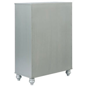 Arabesque - 5 Drawer Bedroom Chest - Silver