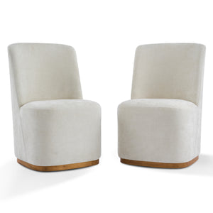 Indoor Dining Chair Set of 2, Modern Upholstered Fabric Chair