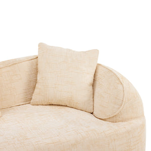 Curved Compressed Sofa, Nordic-Style Design For Living Room