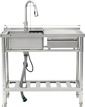 Stainless Steel Utility Sink, Freestanding Sink