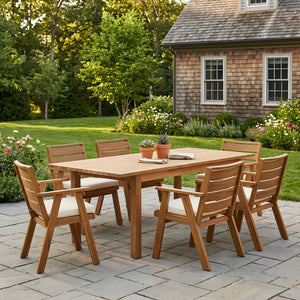7 Pieces Acacia Wood Outdoor Dining Set