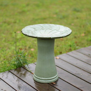 Handmade Glazed Ceramic Bird Bath