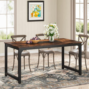 Rectangular Kitchen & Dining Room Table - Brown / Black