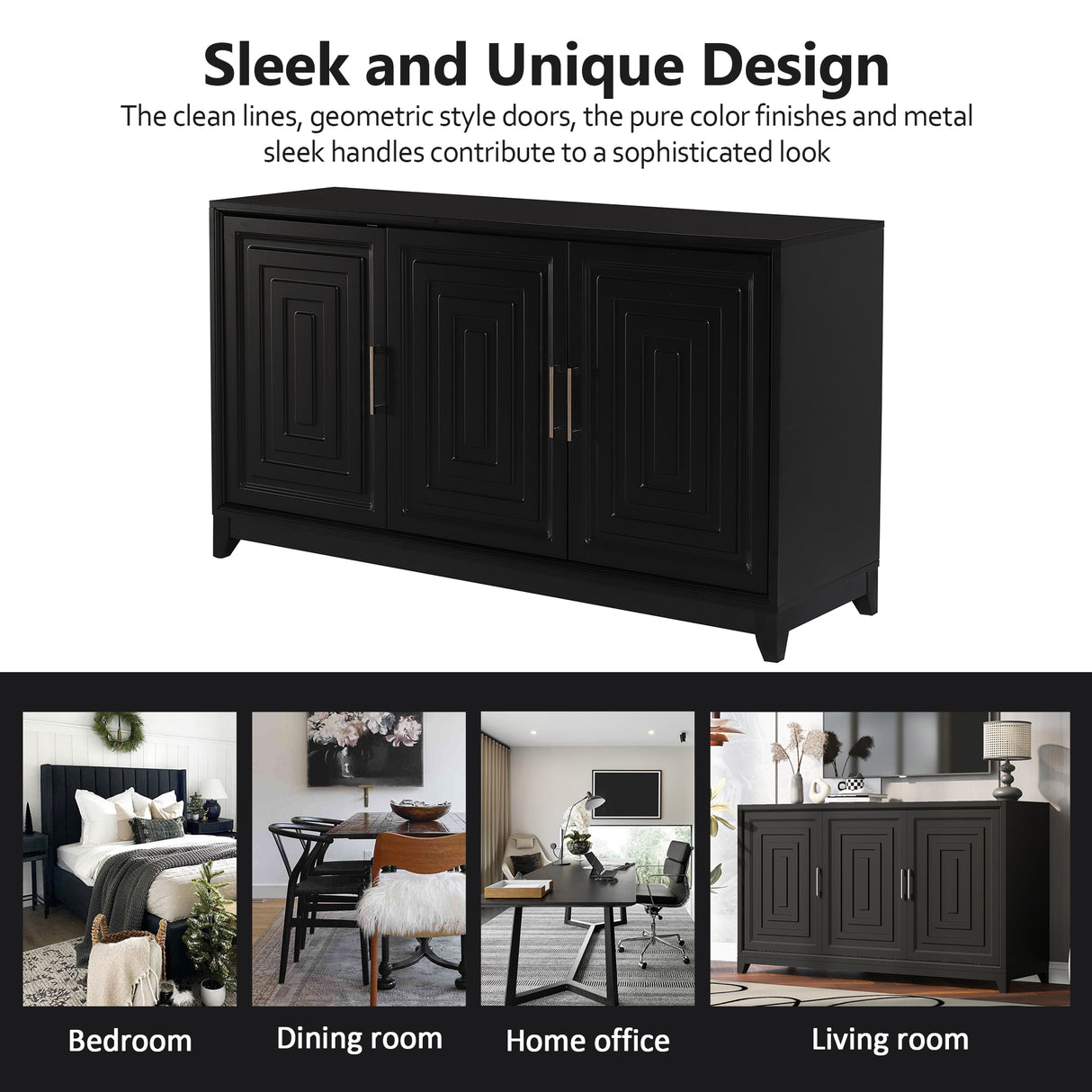 Vibe Haus TV Stand for TVs Up to 65 Inches