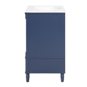 Bathroom Vanity With Ornate French Cylinder Legs, Soft Close Drawer