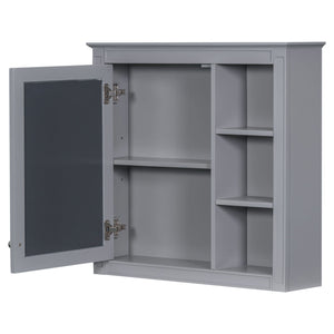 Wall Mounted Medicine Cabinet With Mirror And 3 Open Shelves