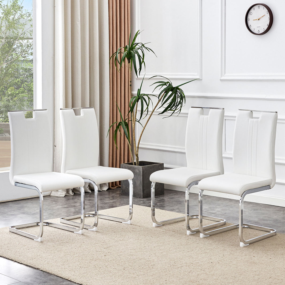 Bow Shaped Chairs, Ergonomic Design, Non Slip Base