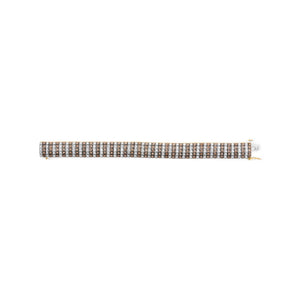 10K Yellow Gold 10-1/3 Cttw Alternating Coco Color and White Diamond 5 Row Tennis Bracelet (Brown/H-I Color, SI1-SI2 Clarity) - Size 7.25