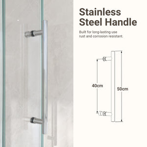 44"-48"W x 76"H Frameless Single Sliding Shower Door