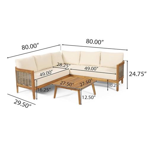 Crowne 4-Pcs Sofa Conversation Set