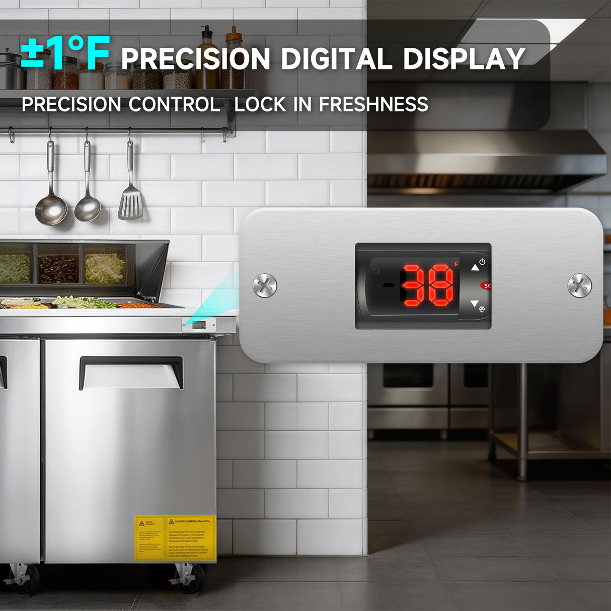 Orikool 72M IN Commercial Refrigerators Sandwich & Salad Prep Table