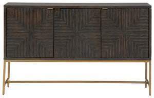 Elinmore - Accent Cabinet - Brown / Gold Finish - Best Buy Furniture