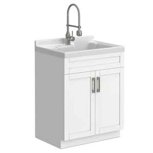 Hennessy - Deluxe Laundry Utility Sink And Cabinet