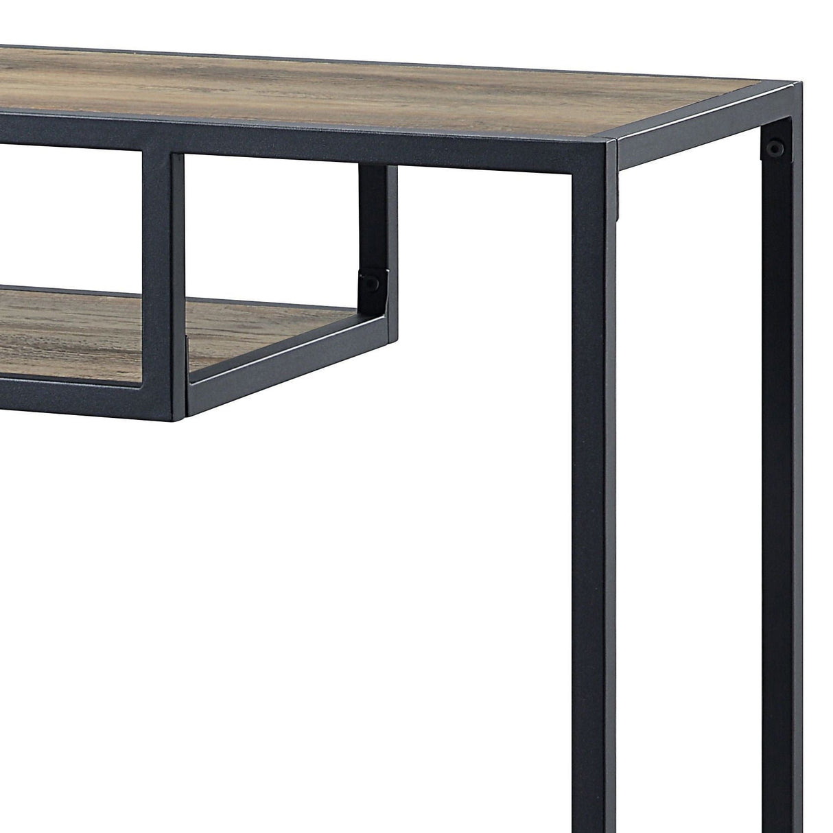 Idella - Sofa Table - Rustic Oak / Black - Best Buy Furniture