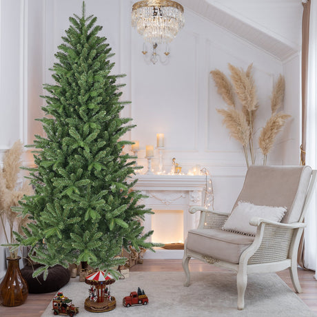 6ft-Artificial-Christmas-Tree,-1168-Branch-Tips,-Full-Lush-Hinged-Pine-with-PE+PVC-Mixed-Needles-Christmas-Trees