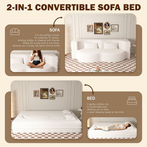 Modern Floor Sofa With 2 Pillows, Twin Size For Living Room