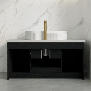 39.4 in Modern Floating Bathroom Vanity with Ceramic Sink