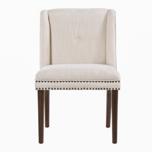 Light Luxury Rivet Upholstered Dining Chair Set of 2