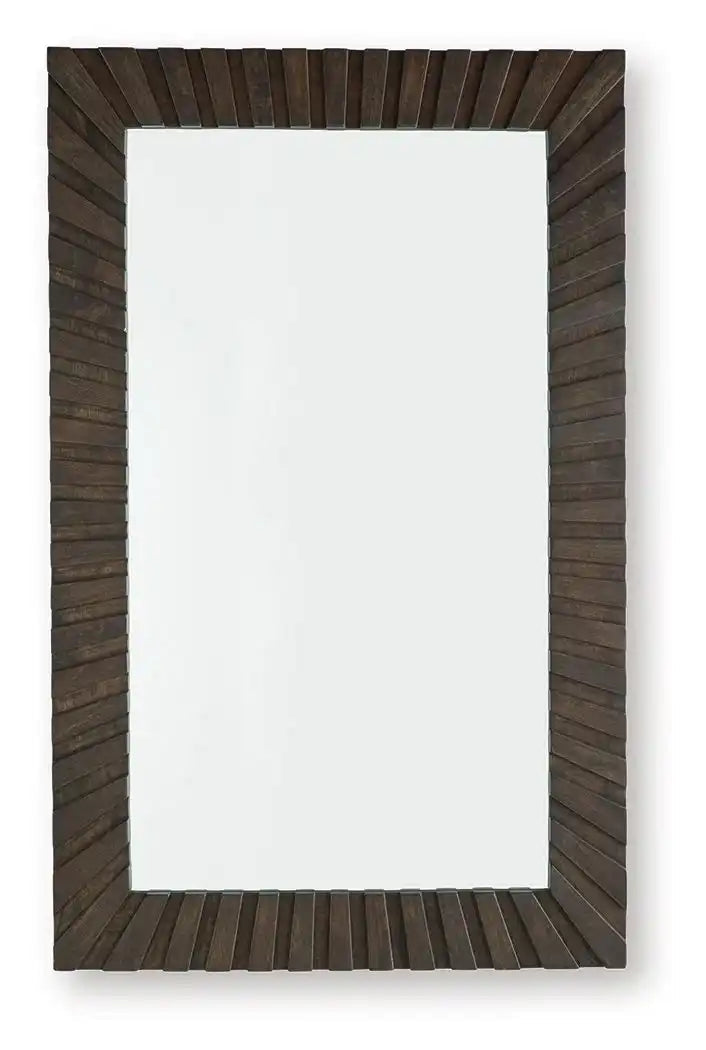 Advin - Accent Mirror - Dark Brown - Best Buy Furniture