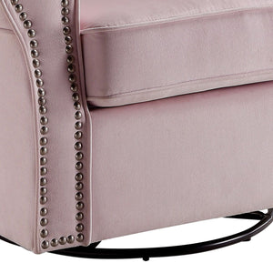 Tamaki - Glider Chair With Swivel - Pink - Best Buy Furniture