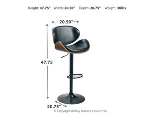 Bellatier - Adjustable Height Barstool - Best Buy Furniture