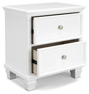 Fortman - Two Drawer Night Stand - White - Best Buy Furniture