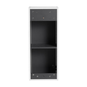Modern Wall Mounted Bathroom Vanity With Resin Sink And Side Cabinet - Brown Ebony