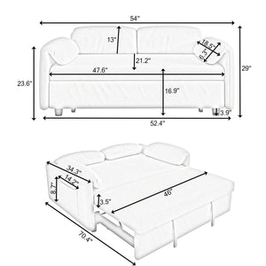 Sofa, Dual Purpose Lounge With Retractable Queen Size Bed
