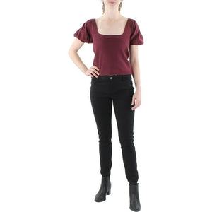 Women's Square Neck Puff Sleeve Sweater
