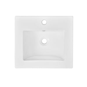Bathroom Vanity With Sink, Storage Cabinet With Door, Drop In Sink, Compact Freestanding Design