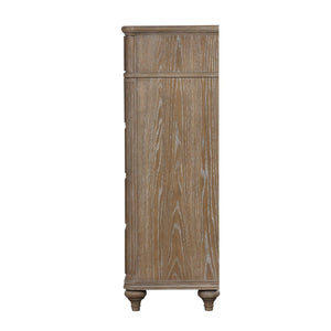 1 Piece Chest, Back Dovetail Drawers, Bedroom Furniture - Oak / Rustic