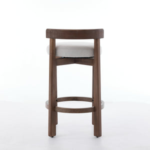 Set of 2 Swivel Counter Stools with Mid-Century Modern Design
