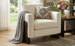 Modern Accent Chair Stylish Club Chair Armchair with Rubberwood Legs for Living Room, Bedroom, or Office