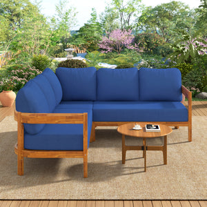 U_Style Acacia Solid Wood Patio Furniture Set